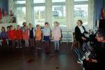 Singing, Piano, bus, windows, Russian kids in School, Moscow, Russia, 1969, 1960s, KEDV04P02_15