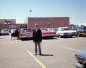 Cars in a Parking Lot, Boy in formal suit, Elkhart, 1960s, KEDV04P08_07