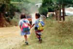 Boy, Girl, Walking, backpack, schoolgirl, schoolboy, KEDV04P09_12