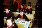 Classroom, Girls, Uniform, Classroom, Moscow, 1971, 1970s, KEDV04P10_10