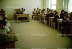 Classroom, Schoolroom, Desk, Afghanistan, 1974, 1970s, KEDV04P11_12