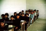 Classroom, Schoolroom, Desk, Afghanistan, 1974, 1970s, KEDV04P11_15