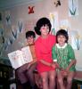 Teacher, Schoolkids, Boy, Girl, Woman, Book, Daffodil, 1960s, KEDV05P06_06