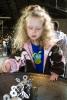 Girl playing with Magnets, hands-on exhibit, touch, KEPD01_027