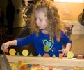 Girl playing with Shapes, hands-on exhibit, touch, KEPD01_042