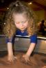 Girl playing with Sand, hands-on exhibit, touch, KEPD01_045