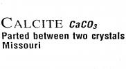 Calcite CaCO3, MMCV01P01_13