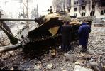 Burned out Tank, Civil War, Tblisi, Republic of Georgia, Artillery, gun, MXEV01P05_18