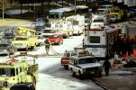 Police, Firetruck, Emergency Vehicles, Greyhound Bus, 1993 World Trade Center bombing, February 26, 1993, MXNV01P05_01