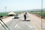 Highway-90 along the Israel Jordan border in the West Bank, Checkpoint, IDF, Israeli Defense Force, soldiers, MYAV02P03_06