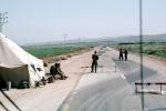 Highway-90 along the Israel Jordan border in the West Bank, Checkpoint, IDF, Israeli Defense Force, soldiers, MYAV02P03_07