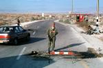 Checkpoint, Highway-90 along the Israel Jordan border in the West Bank, IDF, Israeli Defense Force, soldiers, MYAV02P04_07