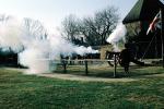 Cannon Firing, Revolutionary War, American Revolution, Battlefield, Continental Army, History, Historical, War of Independence, artillery, gun, firepower, smoke