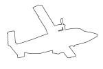 C-23 Sherpa outline, line drawing, MYAV03P10_01O
