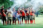 Revolutionary War, combat, battlefield, troops, uniforms, americana, soldiers, colonial, rifles, shooting, smoke, American Revolution, History, Historical, British Army, War of Independence, Infantry, soldiers, musket, gun, firepower