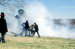 Civil War, Blue Coats, Cannon, Firing, Smoke, Artillery, gun, battle