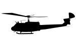 Bell UH-1 Huey silhouette, logo, shape, MYAV05P05_11M