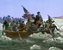 George Washington Crossing the Delaware, Ice Floes, Flag, Declaration of Independence, American Revolution, History, Historical Figures, Revolutionary War, War of Independence, MYAV06P01_13