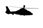 HH-65 Dolphin silhouette, shape