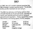 B83, Atom Bomb, FUFO, Full Fuzing Option, cold war