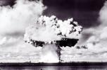 Baker nuclear explosion, Bikini Atol, cauliflower cloud, water column, Baker Shot, July 25, 1946, MYEV01P03_19