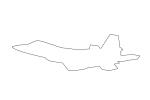 Lockheed F-22 Raptor outline, line drawing, MYFD01_247O