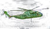 CH-53 Stallion in flight, Paintography, Abstract, MYFD02_070