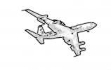 Line Drawing, E-3 Airborne Warning and Control System, AWACS, Abstract