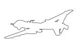 MQ-9 Reaper outline, line drawing, UAV, MYFD02_082O