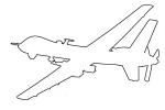 MQ-9 Reaper outline, UAV, MYFD02_084O