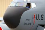 KC-135R, 59-0323, AFRC, Beale AFB, CFM56, 940th ARW, USAF, nose, windshield