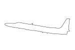 U-2S Dragonlady Outline, Line Drawing, MYFD03_006O