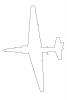 U-2S Dragonlady Outline, Line Drawing, MYFD03_019O