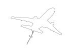 KC-10A Extender outline, line drawing, Refueling Probe extended