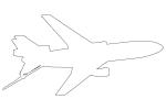 KC-10A Extender line drawing, outline, Refueling Probe extended, MYFD03_208O