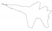 Boeing/Saab T-X advanced jet trainer line drawing, outline, shape, MYFD03_286O