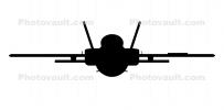Boeing/Saab T-X advanced jet trainer silhouette drawing, outline, shape, MYFD03_289