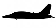 KAI T-50 Golden Eagle advanced jet trainer silhouette, shape