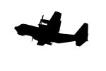 LC-130 Skibird silhouette, shape, ski, MYFV01P05_05M