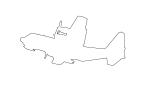 LC-130 Skibird outline, line drawing, ski