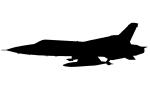 Republic F-105 Thunderchief Silhouette, logo, shape