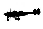 Lockheed P-38 Lightning Silhouette, logo, MYFV01P13_05M