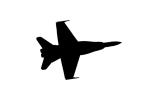 F-18 Hornet silhouette shape, MYFV02P09_08M