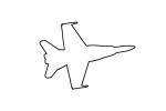 F-18 Hornet outline, line drawing, MYFV02P09_08O