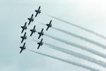Smoke Trails, Canadian Snowbirds, formation flight, flying Airborne, MYFV02P12_14