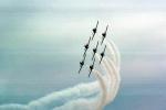 Smoke Trails, Canadian Snowbirds, formation flight, flying Airborne, MYFV02P12_19