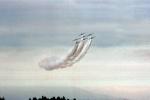 Smoke Trails, Canadian Snowbirds, formation flight, flying Airborne, MYFV02P13_01