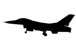 Lockheed F-16 Fighting Falcon Silhouette, logo, shape