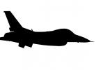 Lockheed F-16 Fighting Falcon Silhouette, logo, shape