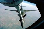 Refueling, aerial, air-to-air, flying boom, Rockwell B-1 Bomber, flight, flying, airborne